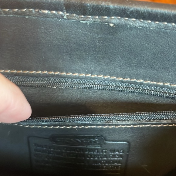 VINTAGE COACH BLACK LEATHER BACKPACK - Picture 8 of 13